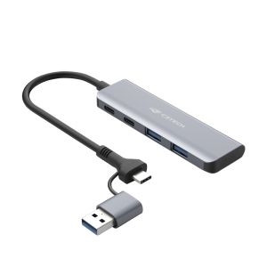 Hub USB-C 3.0 4 Portas HU-C600GY - C3Tech