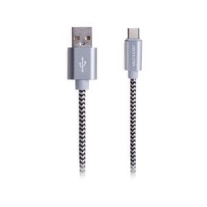 Cabo Type-C x USB 1.5M Nylon Prata WI345 - Multilaser 