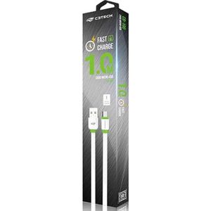 Cabo USB x Micro USB 1m Branco e Verde CB-100WH - C3Tech