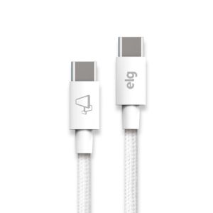 Cabo USB Tipo C para Tipo C 60W Branco 1 Metro TC60 - ELG