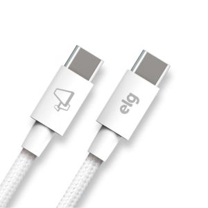 Cabo USB Tipo C para Tipo C 60W Branco 2 Metros TC602 - ELG