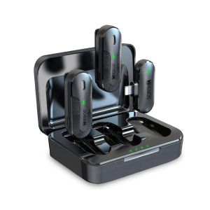 Microfone Lapela Duplo Lightning S/Fio IF-207- Hrebos