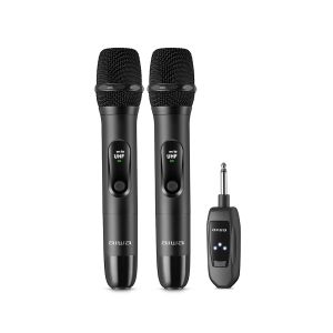 Microfone Sem Fio AWS-MIC-01 Wireless Bivolt Preto - AIWA