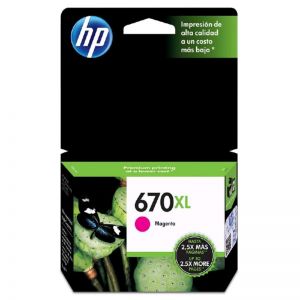 Cartucho de Tinta 670XL Magenta CZ119AB - HP