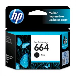 Cartucho De Tinta Original F6V29AB 664 Preto 2,0ml - HP