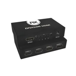 Divisor HDMI 1.3 1 Entrada X 4 Saídas Chip Sce Preto - Pix