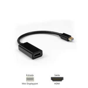 Cabo Adaptador Mini Display Port M/HDMI F ADP-MDPHDMI10BK - Plus Cable