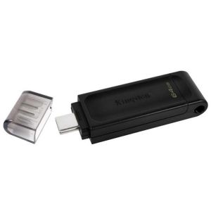 Pen Drive USB Preto 64GB DT70/64GB - Kingston