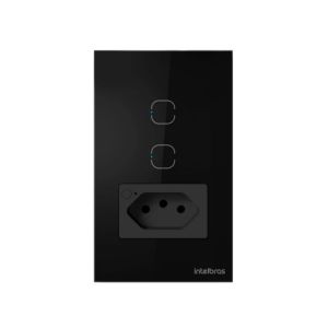 Tomada C/ 2 Interruptor Smart Wi-Fi Ets 2002 - Intelbras