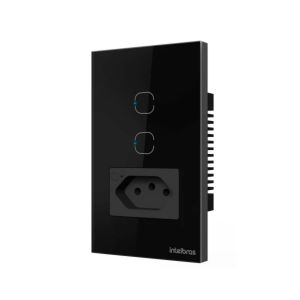Tomada C/ 2 Interruptor Smart Wi-Fi Ets 2002 - Intelbras