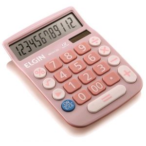 Calculadora com 12 dígitos MV4130 Rosa - Elgin 