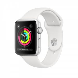 Apple Watch Series 3 GPS + Cellular, 42 mm, Alumínio Prata, Pulseira Esportiva Branca, MTH12BZ/A - Apple