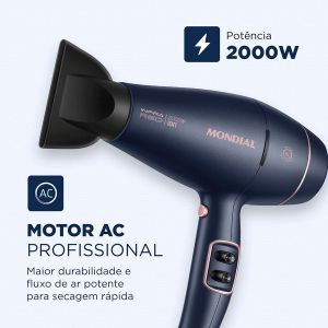 Secador de Cabelos InfraRed 2.000W Azul 220V - Mondial