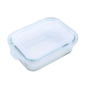 Pote de Vidro Retangular com Tampa 370ml – MOR