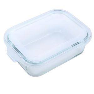 Pote de Vidro Retangular com Tampa 1L – MOR